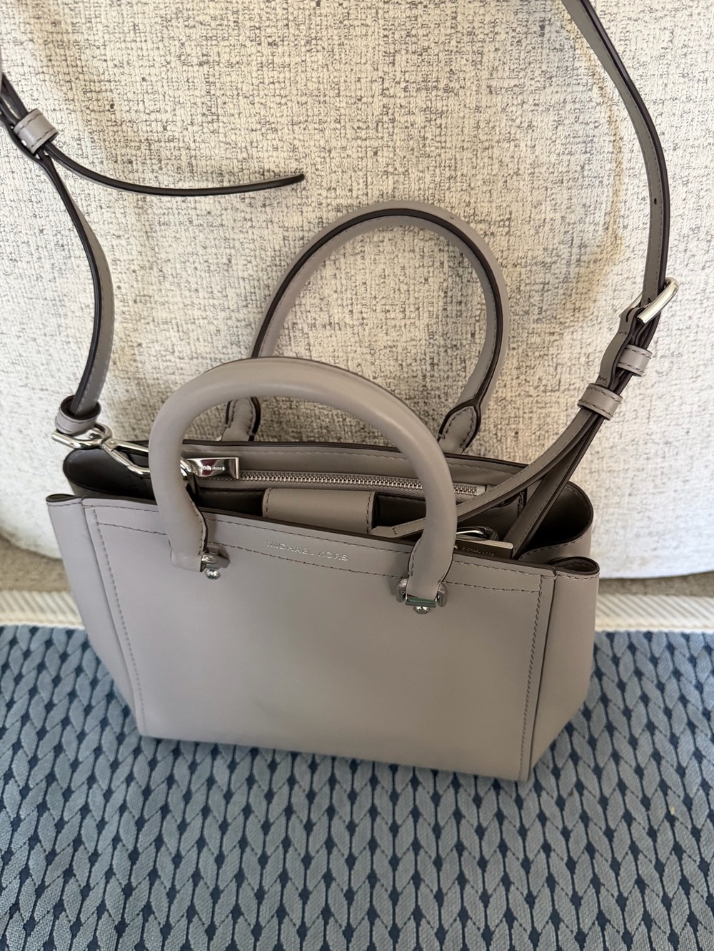 kate spade Gray Leather Top-Handle Satchel